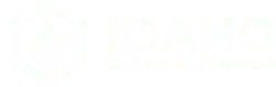 Idaho Disaster Pros white logo