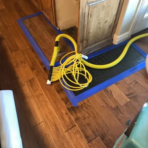 yellow cleaning machine in commercial property